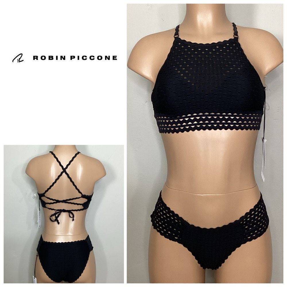 New. Robin Piccone black crochet bikini. XS. Retails $ 189 - Picture 12 of 14